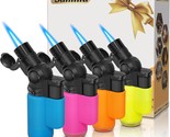 Pack of 4 Torch Lighter, Mini Jet Flame Butane Lighters (Gas not Included) - £10.32 GBP