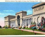 California Palace of the Legion of Honor San Francisco CA Postcard PC14 - $4.99