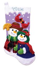 Design Works Crafts Felt Stocking Kit, Snow Couple - £12.70 GBP