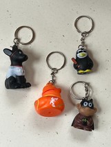 Lot of Orange Rubber Duck Black Puppy Dog Brown Monkey Penguin Key Chain... - £7.58 GBP