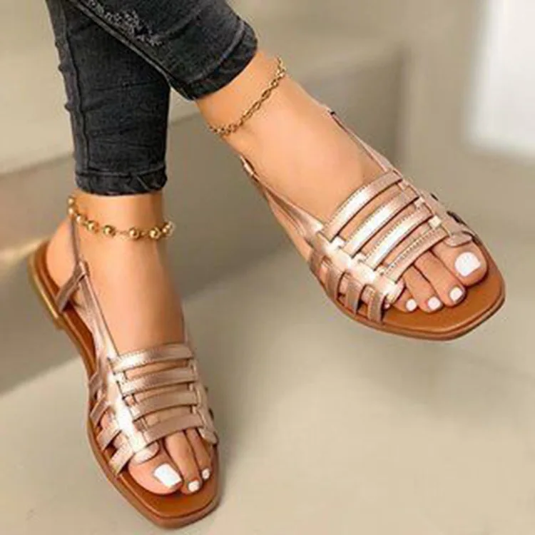 New Flat Round Toe Casual Sandals In The Summer of 2023 Women&#39;s Large Size 40-43 - £144.38 GBP