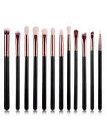 Black rose gold 12 makeup brush set - $12.72