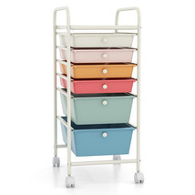 6 Drawers Rolling Storage Cart Organizer-Macaron - Color: Macaron - £74.85 GBP