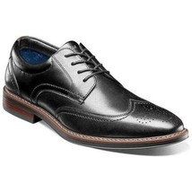 Men's Nunn Bush Centro Flex Wingtip Oxford Party Shoes Black 84983-001 image 4