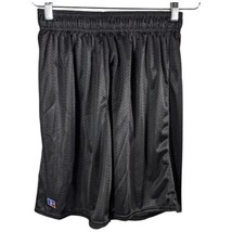 Russell Gym Shorts Size Small Black Mesh Basketball Drawstring Athletic ... - £15.96 GBP