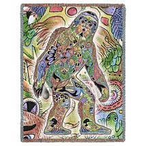 72x54 SASQUATCH Bigfoot Native Southwest Tapestry Afghan Throw Blanket - £49.61 GBP