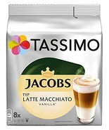 TASSIMO: Jacobs LATTE MACCHIATO Vanilla -Coffee Pods -8 pods-FREE SHIPPING - £13.97 GBP