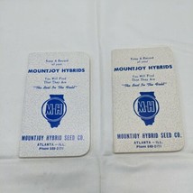 (2) 2.75&quot; X 4.75&quot; Vintage MH Mountjoy Hybrids Data Memo Notebooks Illinois  - £7.76 GBP