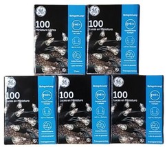 String A Long GE 100 Count Mini Clear Lights. Lot of 5 boxes. New - £24.66 GBP