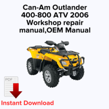 Can-Am Outlander 400-800 ATV 2006 Workshop repair manual,OEM Manual - $27.30 CAD