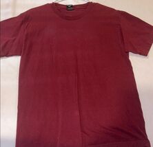 Hanes Heavyweight Maroon Basic Comfy Short Sleeve T-Shirt Unisex Adult S... - $5.94