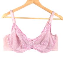 Fashion Bug Bra 42D Pink Polka Dot Unpadded Underwire Full Coverage Milkmaid - $18.05