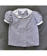 Vintage USA OSHKOSH Checked Shirt Double breasted Button Up Girls 4T-Che... - $29.95