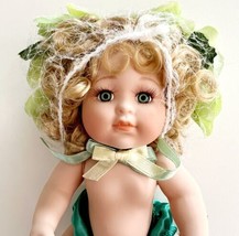 Classic Creations Exclusive Porcelain Doll April Flower Baby OB 8&quot; Vtg PorcBin1 - £39.04 GBP