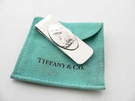 Tiffany &amp; Co Eagle Arrow Money Clip Nature Bird Holder Man Office Gift Pouch USA - £506.12 GBP