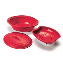 Norpro, Red Silicone Steamer with Insert, 32 oz - $27.99