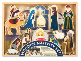 Melissa &amp; Doug Wooden Christmas Nativity Set - £31.96 GBP