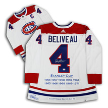 Jean Beliveau Signed Stanley Cup Edition Jersey Ltd /10 - Montreal Canad... - £1,647.98 GBP