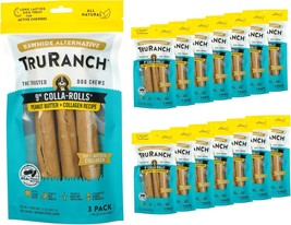 9 Collagen Rolls, Peanut Butter, Healthy Joint Support Dog Treat, Rawhide Alte - £65.65 GBP