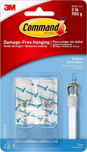 Command, Medium, Clear, Wire Toggle, 2 Hooks Pack of 1 - $8.63