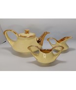 Vintage Pearl China Homer Laughlin 22Kt Gold Vintage Teapot, Sugar &amp; Cre... - £44.96 GBP