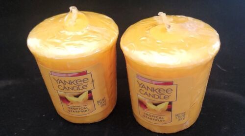 Primary image for Yankee Candle TROPICAL STARFRUIT SCENT VOTIVES Lot of 2  EACH 1.75oz/49g NEW