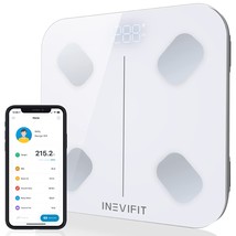 Inevifit Smart Body Fat Scale, Highly Accurate Bluetooth Digital, Eco-Wht - £61.32 GBP