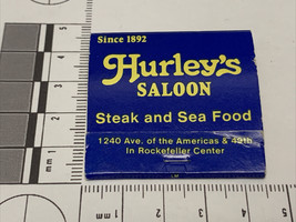 Vintage Feature Matchbook Rear Strike Hurley’s Saloon Since 1892 still open gmg - £13.99 GBP