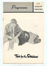 Two for the Seesaw Programme Roslyn Theatre Long Island New York 1960 - $17.82