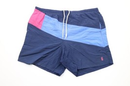 Vintage 90s Streetwear Mens Size XL Color Block Lined Shorts Swim Trunks Nylon - £31.61 GBP