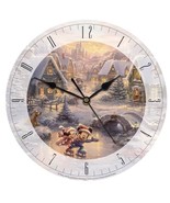 NEW Disney Thomas Kinkade Mickey &amp; Minnie Sweetheart Holiday Glass Wall ... - $19.79