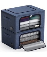 Sorbus Storage Bins with Metal Frame - Stackable &amp; Foldable Clothes Orga... - £34.59 GBP