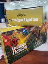 Vintage Hoferts Indoor Outdoor Light Set Lot Of 3 Boxes 25 Lights Each C... - $34.65