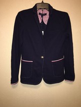 TOMMY HILFIGER Navy Blazer STICHED EDGES SZ 4 NEW - $67.05