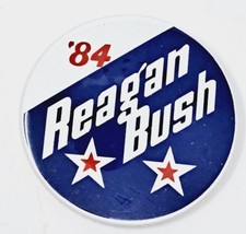 Reagan Bush &#39;84 Campaign Button Pinback Button VTG Pin Republican Presidential - £3.96 GBP
