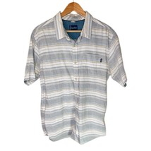 Jack O’Neill Collection Men’s Avalon Short Sleeve Shirt Large Striped White Gray - £7.60 GBP
