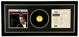 JOHNNY CASH Autograph SIGNED ALBUM Original Sun Sound 1964 FRAMED 22x49 ... - $2,899.99