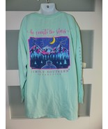 Simply Southern Mint Green LS &quot;He Counts The Stars&quot; T-Shirt Size L Youth - $355.70 MXN