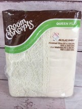 Vintage Room Concepts by Bibb Queen  flat Sheet Gracious Lace - £27.58 GBP