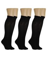 AWS/American Made Black Diabetic Knee High Socks for Men and Women with ... - £12.41 GBP