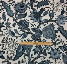 Ballard Designs Lucinda Jacob EAN Teal Sunbrella Blue Floral Fabric 2.7 Yard 54&quot;W - £73.90 GBP