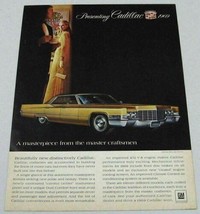 1969 Print Ad The &#39;69 Cadillac with 472 V-8 Engine Masterpiece - £7.34 GBP
