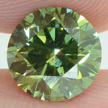 Round Shape Diamond Fancy Green Color VS2 Loose Certified Enhanced 2.01 Carat - £2,729.24 GBP