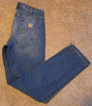 Carhartt Rugged Flex Relax Fit Blue Jeans 32x34 - £15.15 GBP