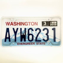 2019 United States Washington Evergreen State Passenger License Plate AYW6231 - £13.23 GBP