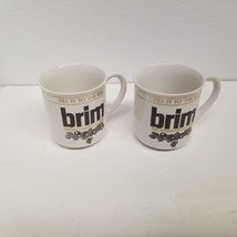 Vintage Brim &quot;Fill It To The Rim&quot; Decaffeinated Coffe Mug Lot of 2, Nice... - $24.70