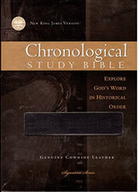 The Chronological Study Bible: NKJV, Black Genuine Cowhide Leather Signature - £292.41 GBP