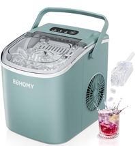 EUHOMY Countertop Ice Maker Machine with Handle, 26lbs in 24Hrs, 9 Cubes... - $87.07