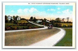Dixie Highway Entering Rossford Toledo Ohio OH UNP Unused WB Postcard H22 - £2.29 GBP