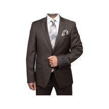 Mens TOMMY HILFIGER Suit Wool Blend 2 Button Side Vent Shark Texture 0132 Brown image 4